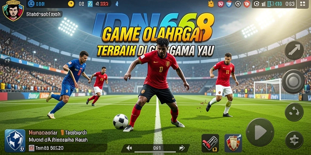 Tampilan gameplay seru dalam aplikasi IDN668 yang penuh aksi olahraga.