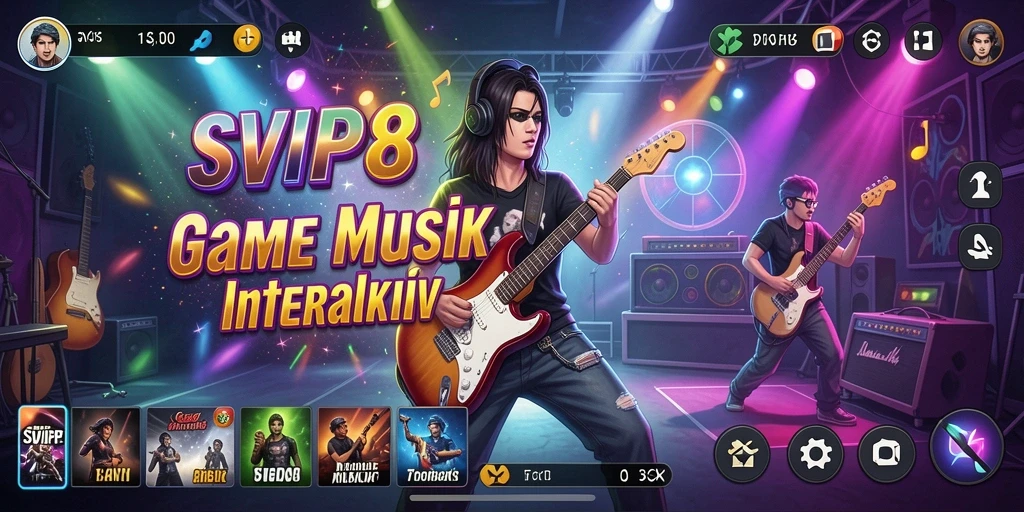 Tampilan gameplay interaktif SVIP8 dengan variasi musik menarik.