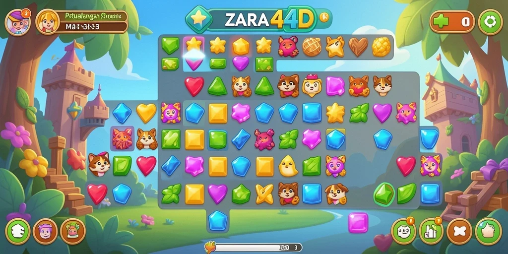 Tampilan gameplay ZARA4D yang penuh warna dan menarik.